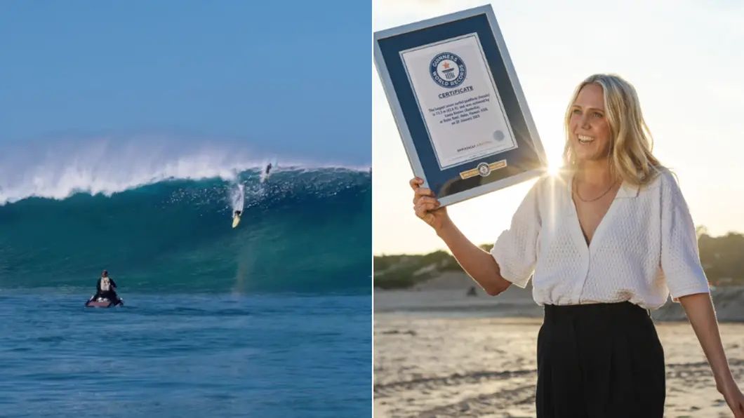 Australská surfařka sjela největší vlnu v historii a překonala světový rekord